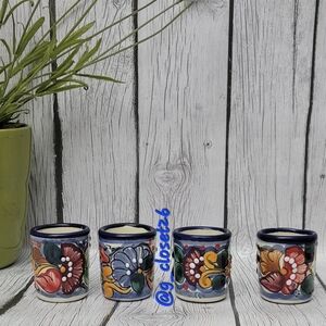 Talavera Shot Glass Set Of 4 – Handmade Mexican Pottery
